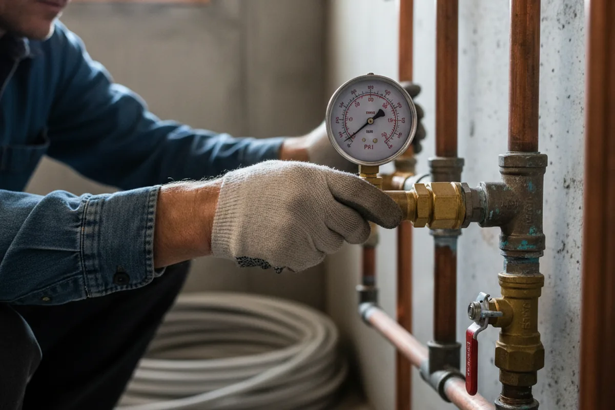 Pressure testing a repaired line during Water Line Repair in Fultondale